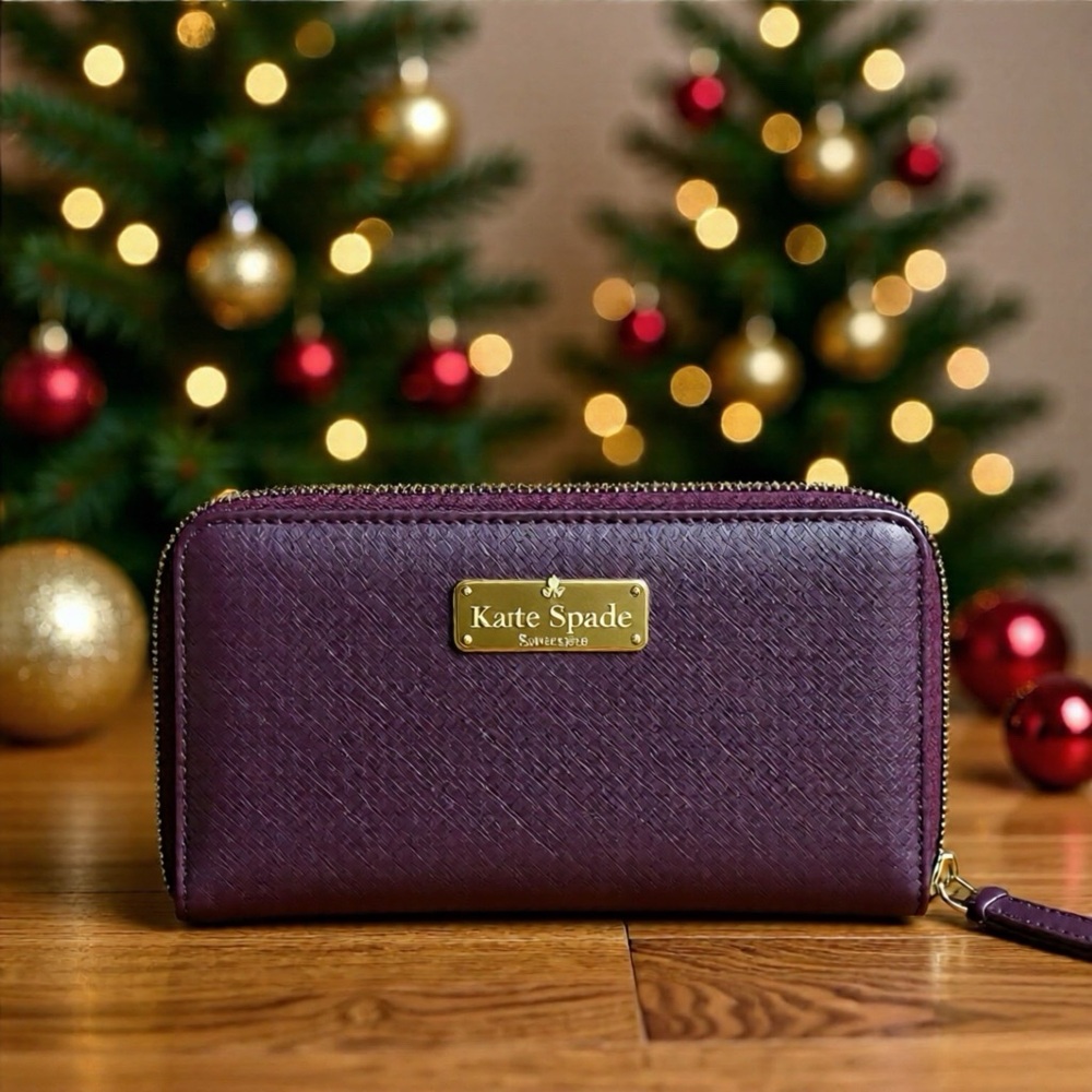 Kate Spade Plum Leather extra large Wallet